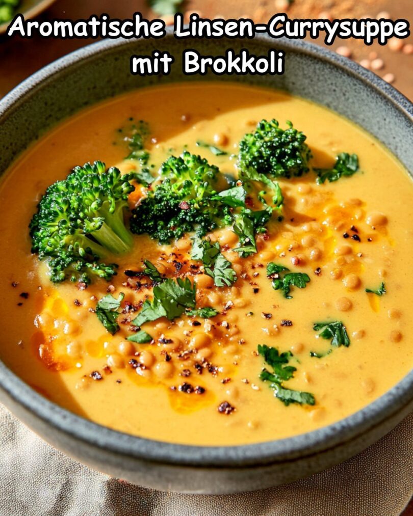 Aromatische Linsen-Currysuppe mit Brokkoli - Leckere Rezepte